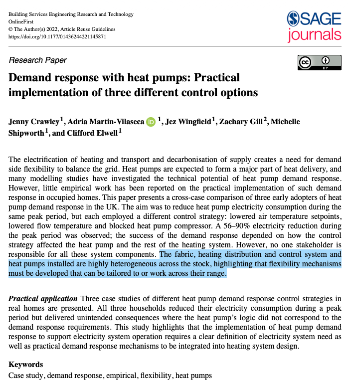 Michelle Shipworth 🎗️ (@mshipworth) on Twitter photo NEW PAPER!
On heat pumps with 3 different control methods.
By Jenny Crawley, <a href="/AdriaMVilaseca/">Adrià Martín Vilaseca</a> & Clifford Elwell from <a href="/erbecdt/">ERBECDT</a>, Jez Wingfield & me from <a href="/UCL_Energy/">UCL Energy Institute</a>
& Zachary Gill from <a href="/EnergiesprongUK/">Energiesprong UK</a> & <a href="/retrofitacademy/">The Retrofit Academy</a>
journals.sagepub.com/doi/10.1177/01… NEW PAPER!
On heat pumps with 3 different control methods.
By Jenny Crawley, <a href="/AdriaMVilaseca/">Adrià Martín Vilaseca</a> & Clifford Elwell from <a href="/erbecdt/">ERBECDT</a>, Jez Wingfield & me from <a href="/UCL_Energy/">UCL Energy Institute</a>
& Zachary Gill from <a href="/EnergiesprongUK/">Energiesprong UK</a> & <a href="/retrofitacademy/">The Retrofit Academy</a>
journals.sagepub.com/doi/10.1177/01…