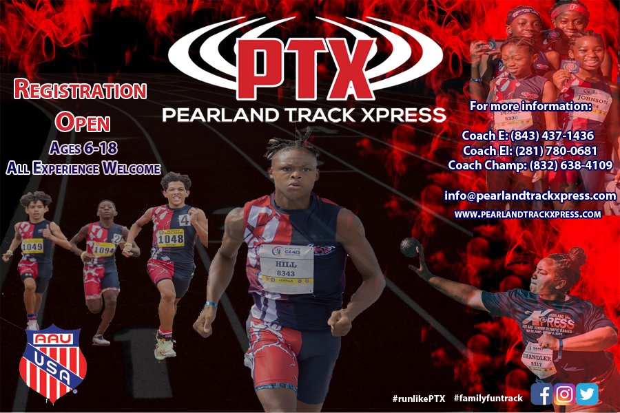 Registration for the 2023 season is officially open! 

We are open to all athletes ages 6-18. 

First practice is Jan. 21

Check out our website for details! 

Let's go! 

#runlikePTX #throwlikePTX #jumplikePTX #pearlandtx #alvintx #manveltx #southbelt #pasadenatx #txgulfaautf