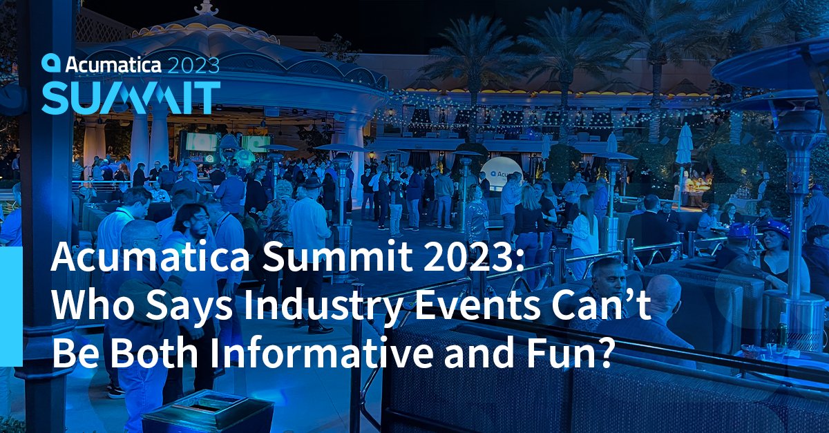 What's a great event like #AcumaticaSummit without a little fun? 🥳

Check out this year's social events: acumati.ca/3IIyXGH