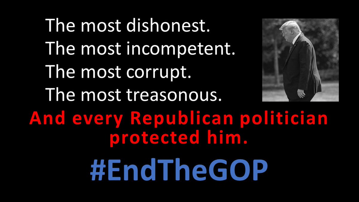 TWO House Republicans out of 213 took a stand against Trump (because of the kind of person he is, not because of his policies). ZERO Senate Republicans have taken a stand against Trump. The Republican Party is the #PartyOfTrump. #EndTheGOP