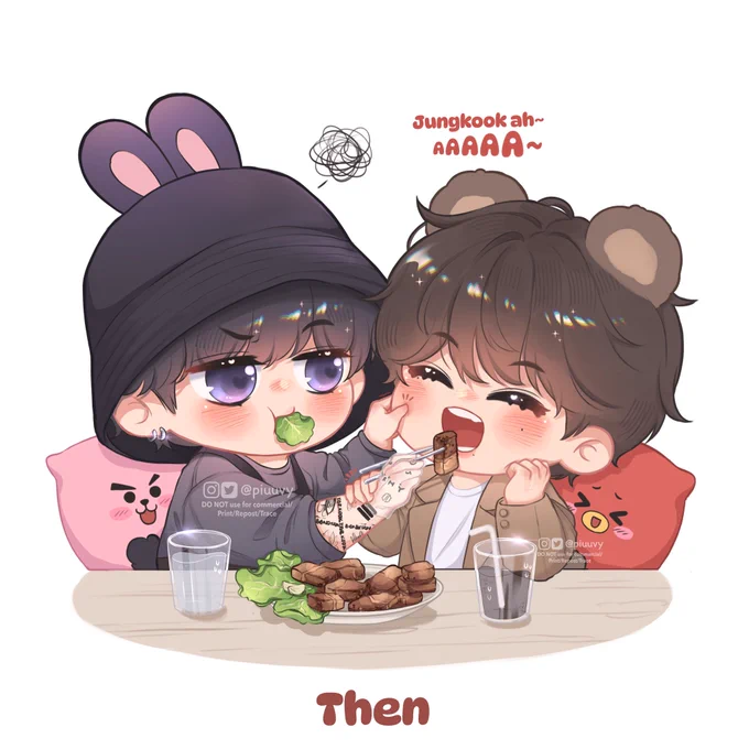 Diet couple Then and NowDiet couple Then and Now(Now version will update separately)#taekook #kookv #국뷔 #태국 