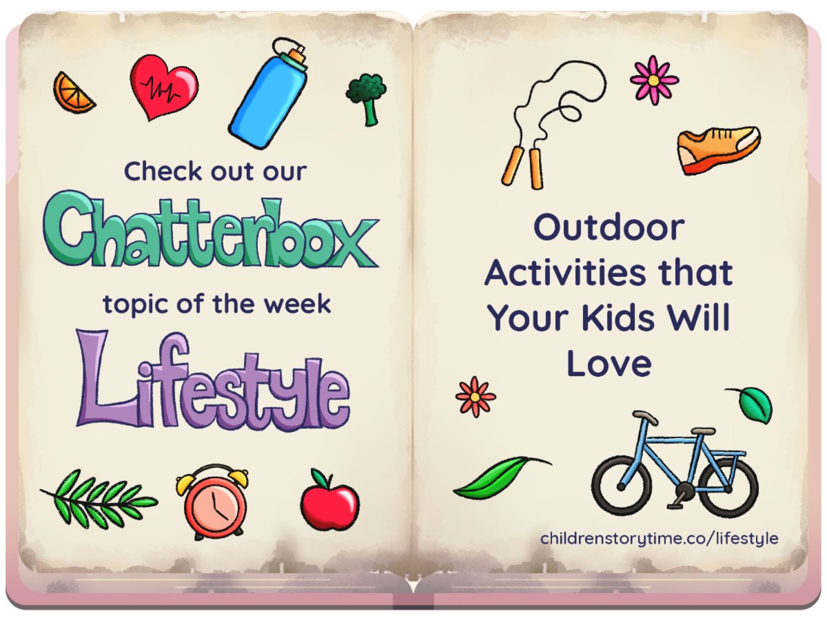 The Chatterbox topic of January is Lifestyle! Read the full article 'Outdoor activities your kids will love!' on our website today!

#childrenstorytime #website #launch #Chatterbox #storiesforkids #appsforkids #appsforchildren #education #reading #booksforkids #parents #teachers