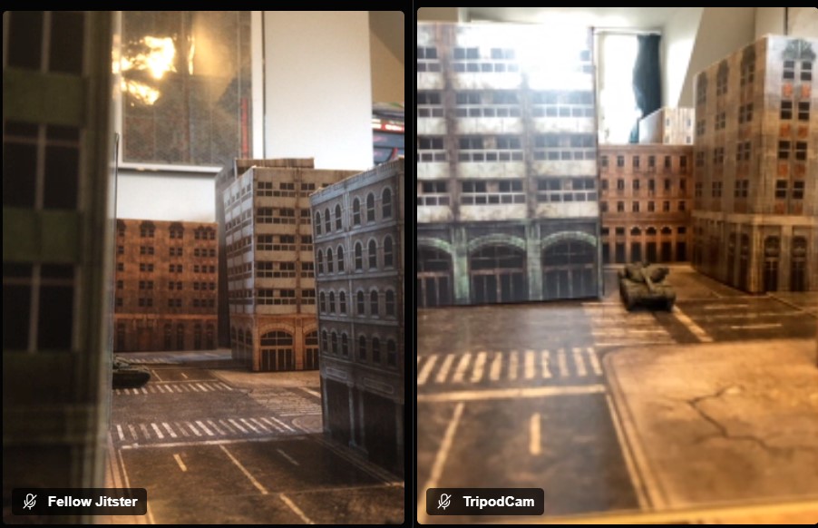 UrbanWargamer's tweet image. Some technical testing for my VCOW game next month -  a "modern" Dropzone Commander wargame delivered POV style over multiple webcams - what could possibly go wrong! #urbanwargaming #dropzonecommander - just need some 1980's Berlin Bde camouflage!