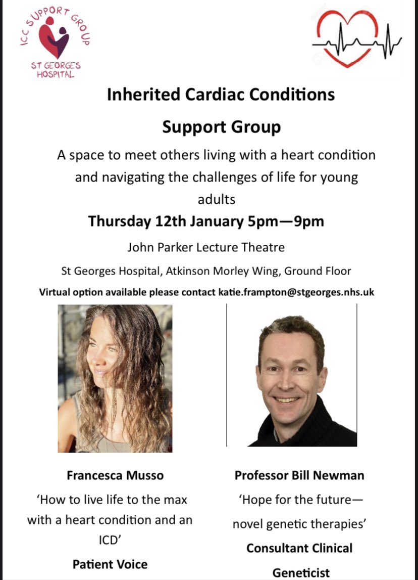 It’s the 3rd anniversary of the St George’s ICC Support Group and I know it’s helped so many patients. Excited for our meeting next week - we are very privileged to have some wonderful speakers @GeneticBill @heartrhythmhay @StGeorgesTrust #patientsupport #cardiogen