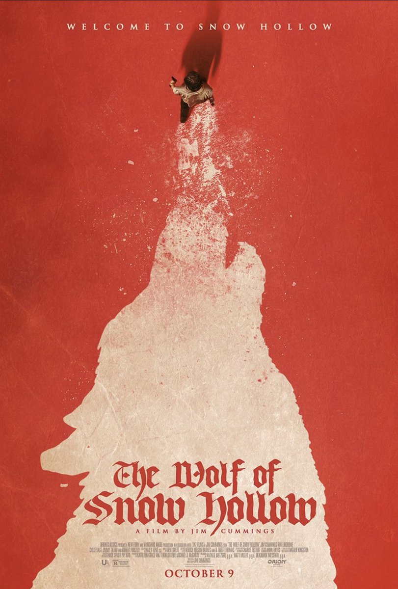 Shudder's tweet photo. Looking for a horror-comedy with a bite? 🐺 Enjoy THE WOLF OF SNOW HOLLOW streaming on #Shudder now. https://t.co/xQaSqmoDfu