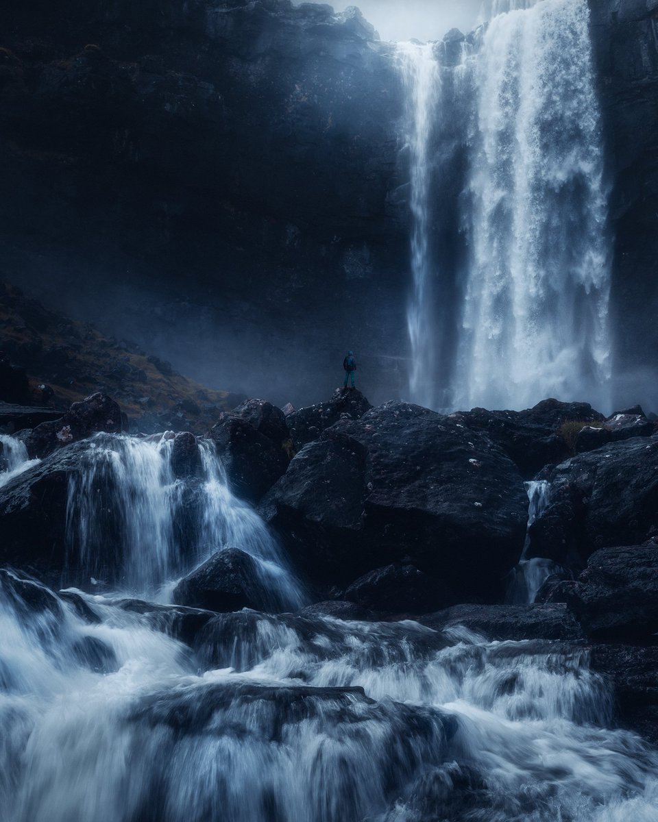 The epic and moody Fossa waterfall on Faroe Islands.
#photography #NFTartist