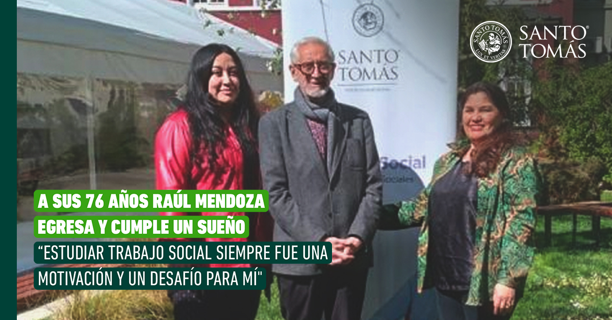 SantoTomas_PM's tweet photo. Raúl Mendoza es un ejemplo de esfuerzo, superación y dedicación: valores que sin lugar a dudas nos representan como casa de estudios.  Y es que a sus 76 años egresó de la carrera de Técnico en Trabajo Social #SantoTomás  Conoce su historia desde aquí https://t.co/DBvEyZOvn6  👈🏻 https://t.co/0Pt7etlW9x