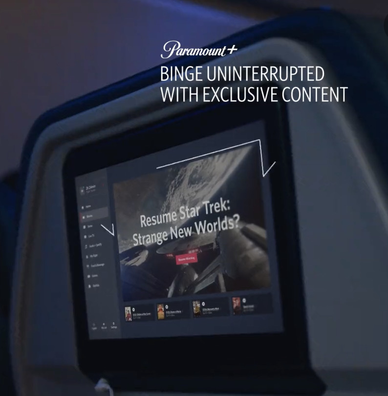paramountco's tweet photo. #ParamountPlus takes flight with @Delta ✈️ https://t.co/Op9y0mK1Ri https://t.co/rq3srrTeSx