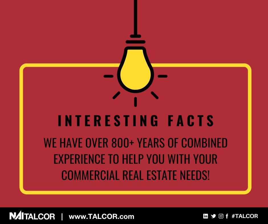 NAI_TALCOR's tweet image. At NAI TALCOR, our agents have over 800+ combined experience to help you with your commercial real estate needs. 
Call or visit our website today! 

📞 (850) 224-2300 
🌐NAITALCOR.COM