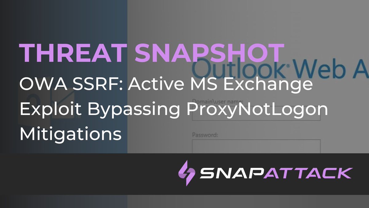 snapattackHQ's tweet photo. In this week’s Threat SnapShot, we show you how to defend yourself against an #exploit currently being used by #ransomware groups to break into their victims - #OWASSRF.  If you’re trying to defend your org, check it out! 

https://t.co/mXOWNZb7sO https://t.co/hduk2D9wrW