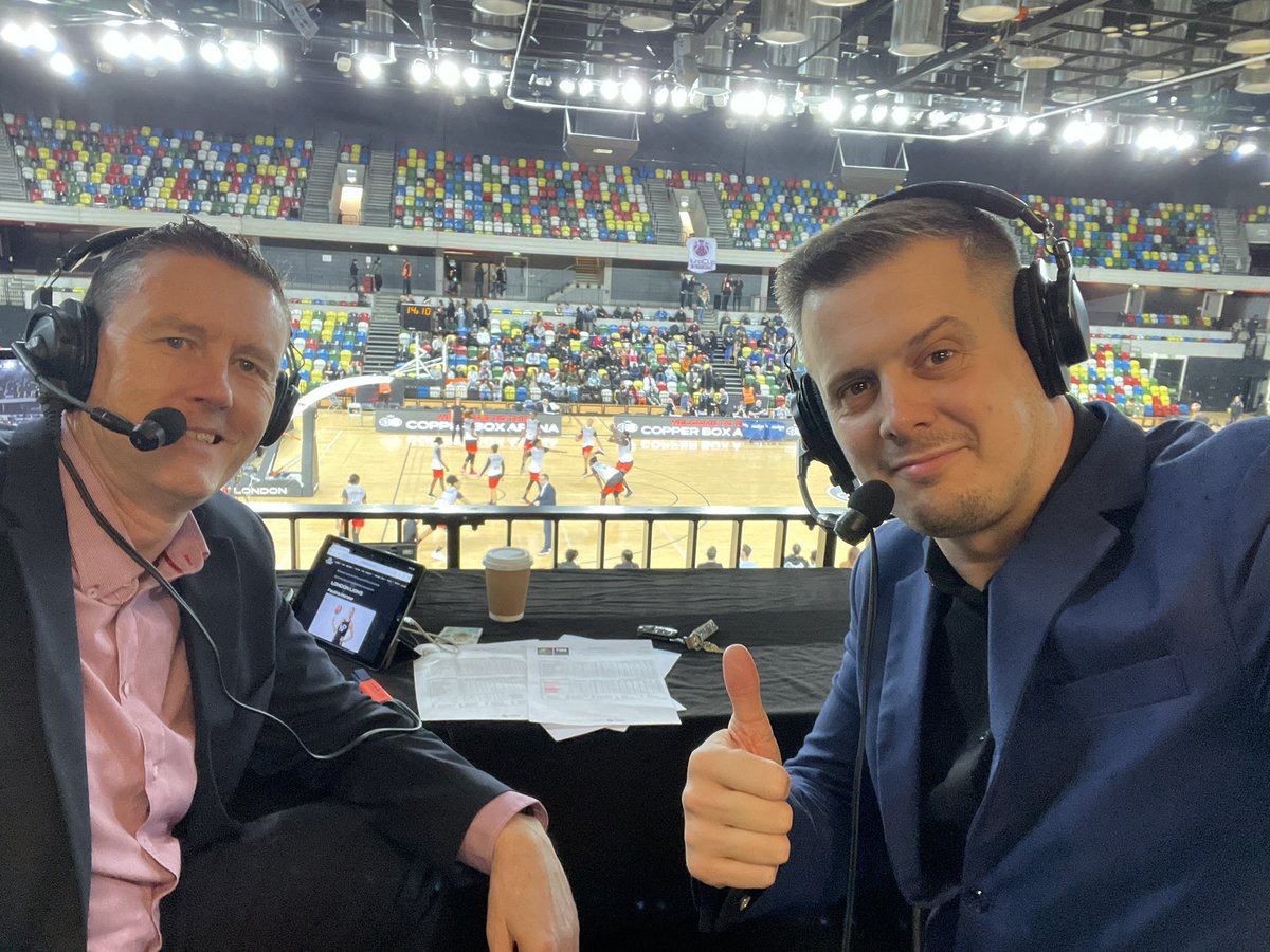 JoshBett1's tweet image. London Lions vs Villeneuve d’Asque FIBA Women’s EuroCup. With my EuroBasket colleague and good friend Graham Hiscock. #LondonLions #WeAreLondon 🖤🤍❤️🦁