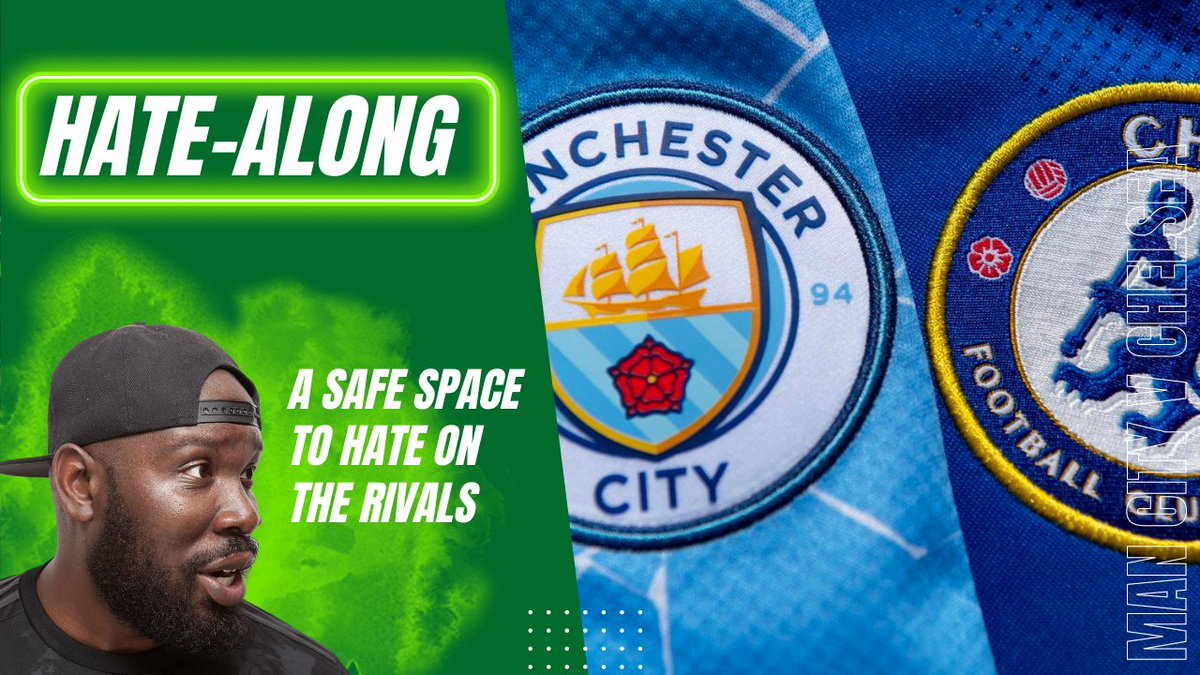 KGthaComedian's tweet photo. Yooo people, join me for the first show of its kind, #HateAlong 👀😂😂 A SAFE PLACE FOR US TO HATE ON OUR RIVALS, ALL WELCOME 💣 - Man City VS Chelsea https://t.co/sEIB2rQWAA We all watch games wanting team to lose now do it with a community 💣 LIVE AT 7:50 https://t.co/15yCLv8vbG