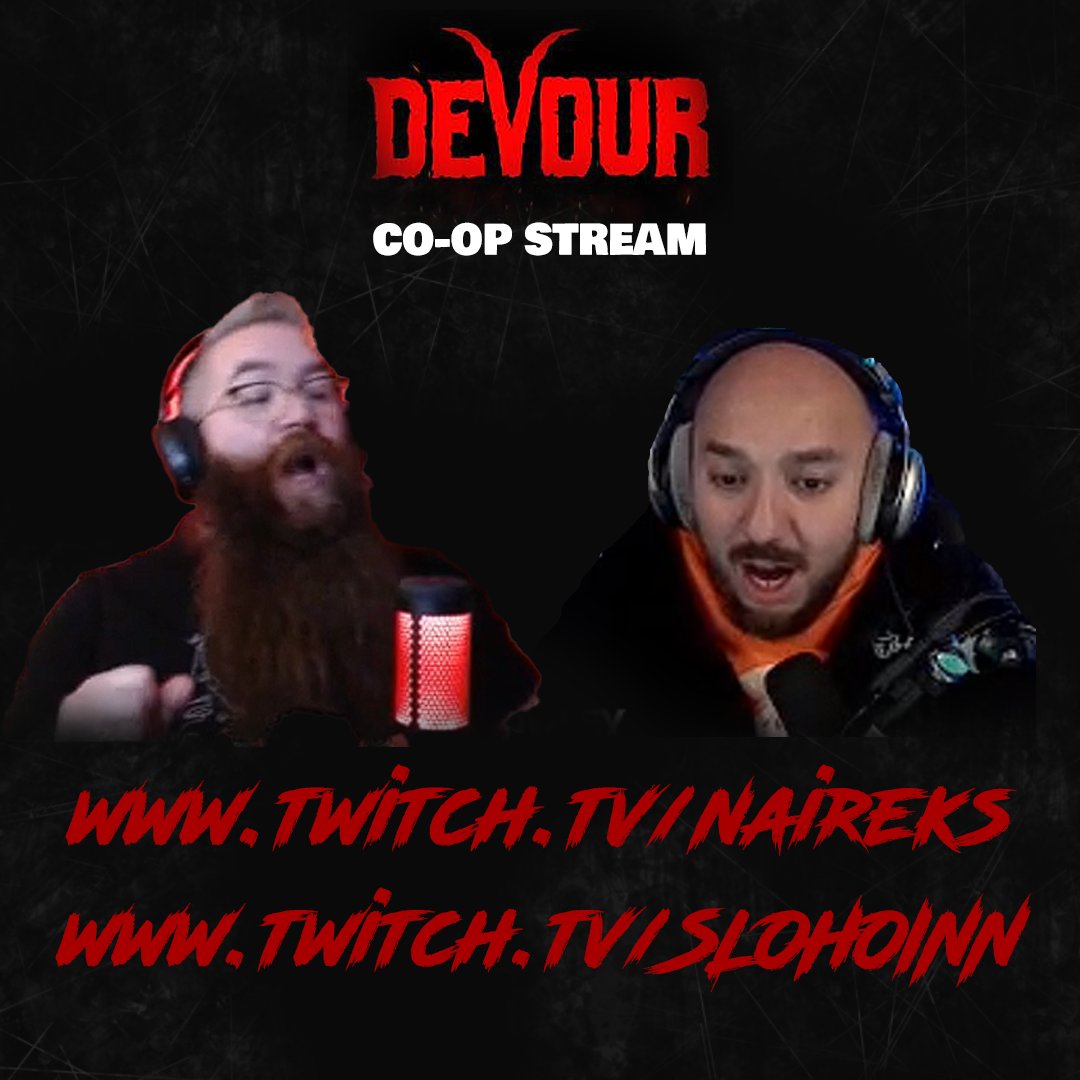 slohoinn's tweet photo. Kom innom å se meg og Naireks leke oss lekende lett gjennom Devour uten et eneste hyl (jeg tror ikke på det selv engang....)!

Klokka 21.00ish!

#twitch #scary #beardedstreamers
#norskestreamere #twitchnorge https://t.co/OphjDQbuUF