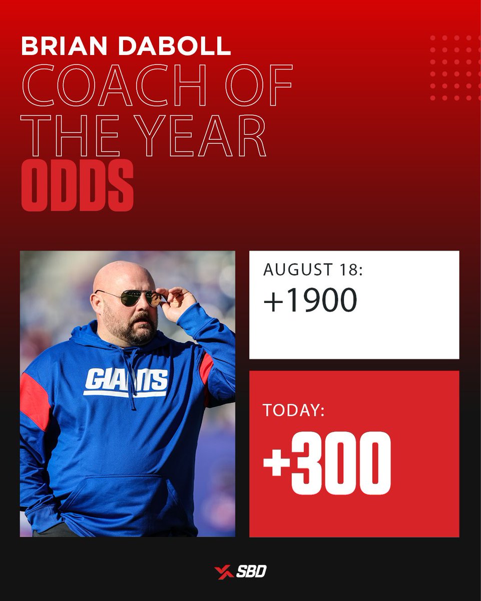 SportsBettingDime on Twitter "Will Brian Daboll win Coach of the Year? 🤔"