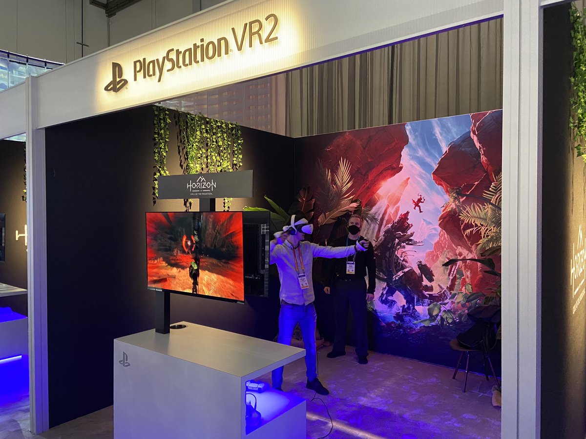 Sony’s “PlayStation VR2” at #CES2023, coming out to the market on February 22. It has eye tracking and brand new motion controllers. Need a PS5, though, for it to work.