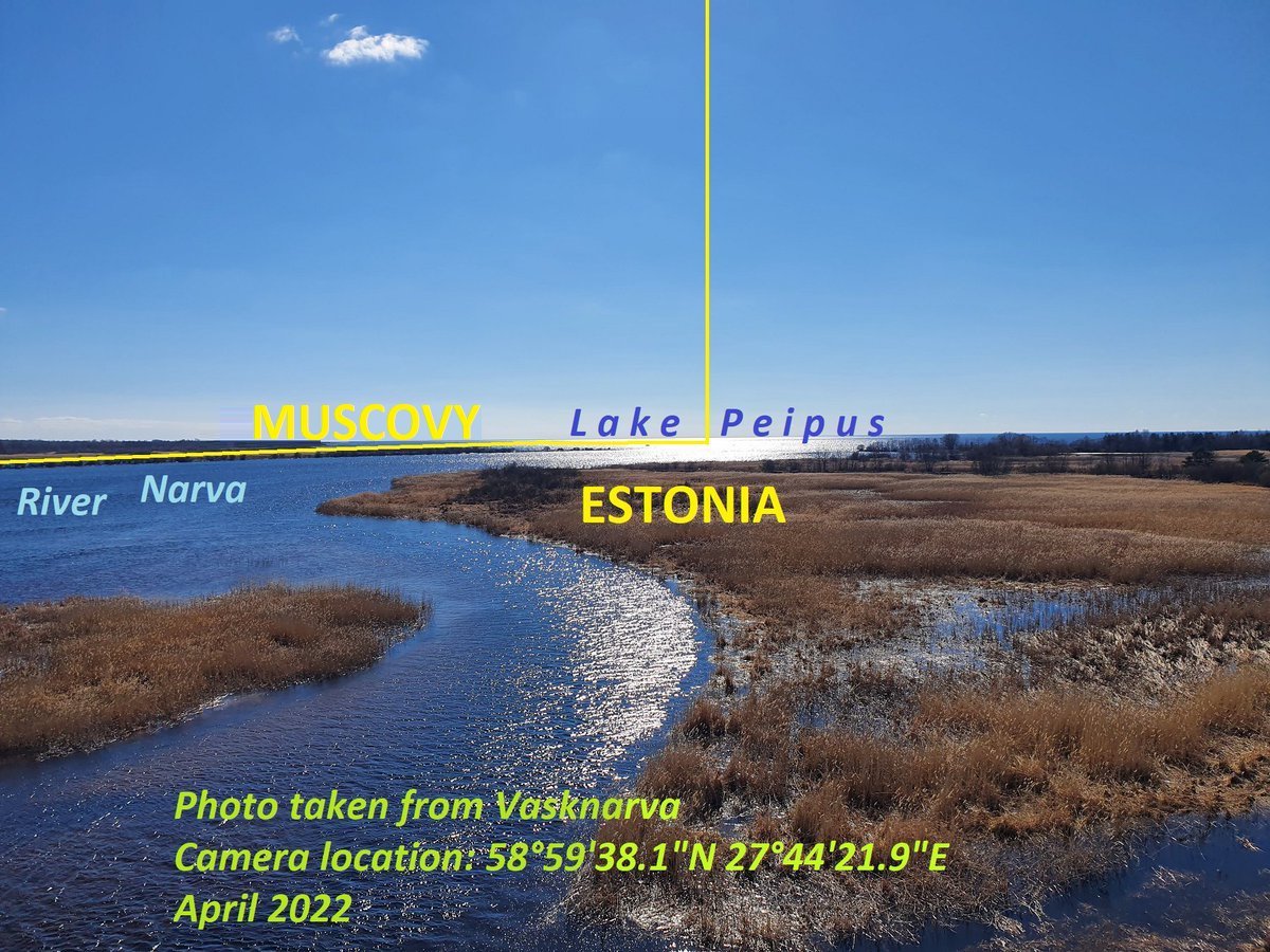 Pillandia's tweet photo. Source of the Narva River, at the northeastern end of Lake Peipus. The Narva altogether forms the northern border between Estonia and Muscovy.
📸: April 2022.
https://t.co/pEuDrH0OLW
🇪🇪 #Narva #Vasknarva #Peipsi #Peipus #Estonia #Eesti #IdaVirumaa #Vironia #Muscovy https://t.co/jnqf60sJzM