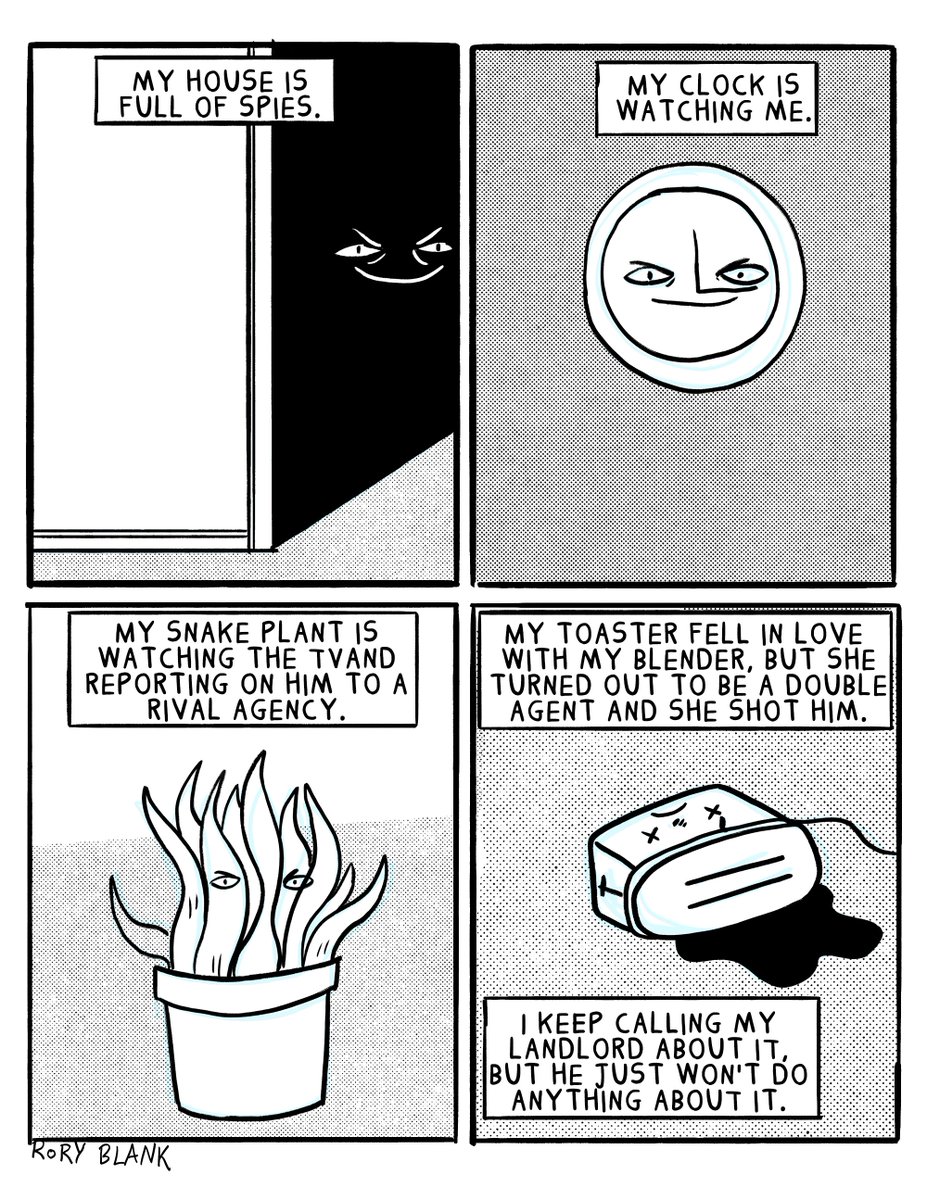 bad week 2023 - day 4 - spies
For the first two weeks of every year, every comic I'm posting has been drawn in less than 20 minutes, off the top of my head with no revisions or editing, just trying to put the idea down as quickly as possible
