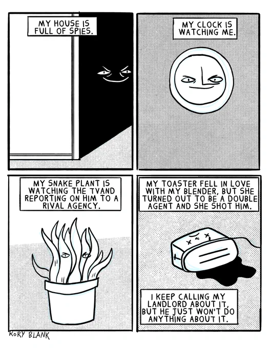 bad week 2023 - day 4 - spies

For the first two weeks of every year, every comic I'm posting has been drawn in less than 20 minutes, off the top of my head with no revisions or editing, just trying to put the idea down as quickly as possible 