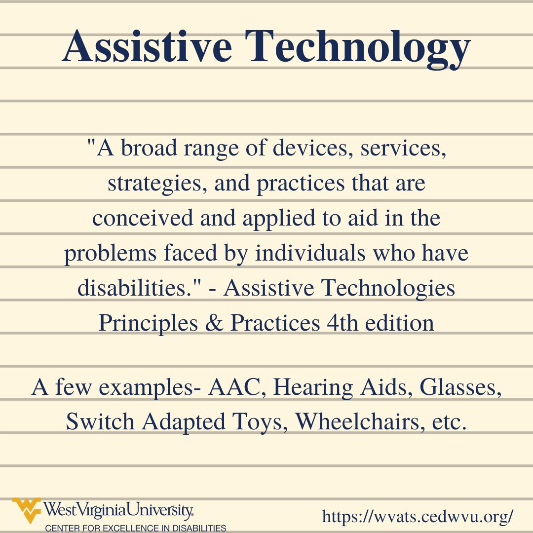 West Virginia Assistive Technology System (WVATS) tweet media