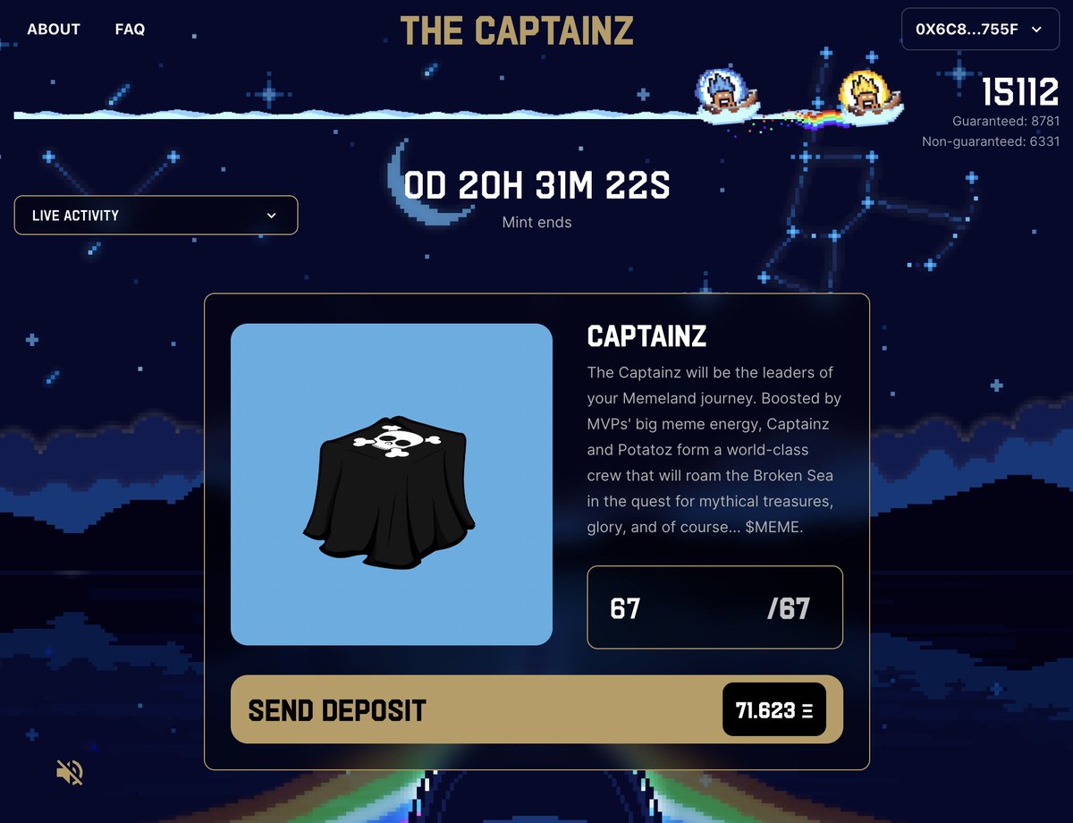 Let's mint 67 Captainz to Kubz fam🏴‍☠️🦁

About 130 free Captainz will be giveaway. 
grab Kubz here:
opensea.io/collection/kubz

Kubz stacks spirituality:
more spirituality = more chances