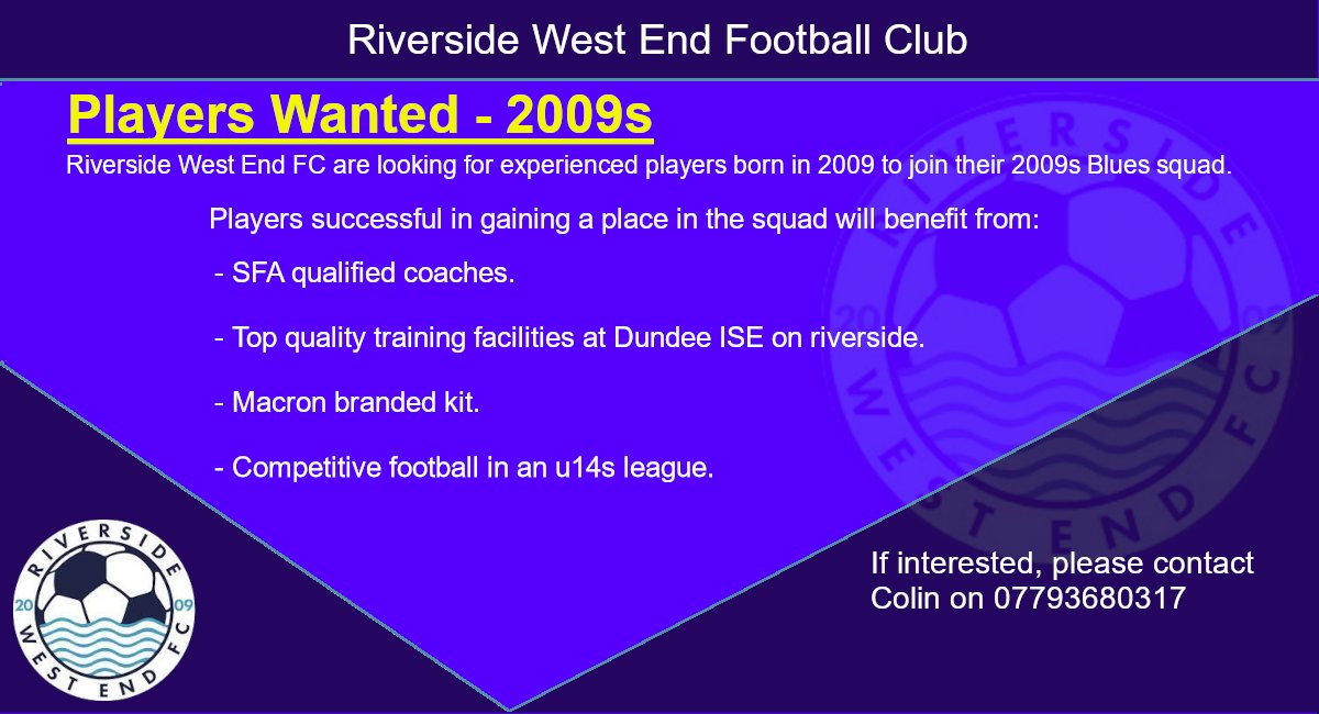 RiversideWstEnd's tweet photo. ⚠️ Players Wanted ⚠️

Our 2009 Blues are looking for players 👇 https://t.co/Gg7STZUKwK
