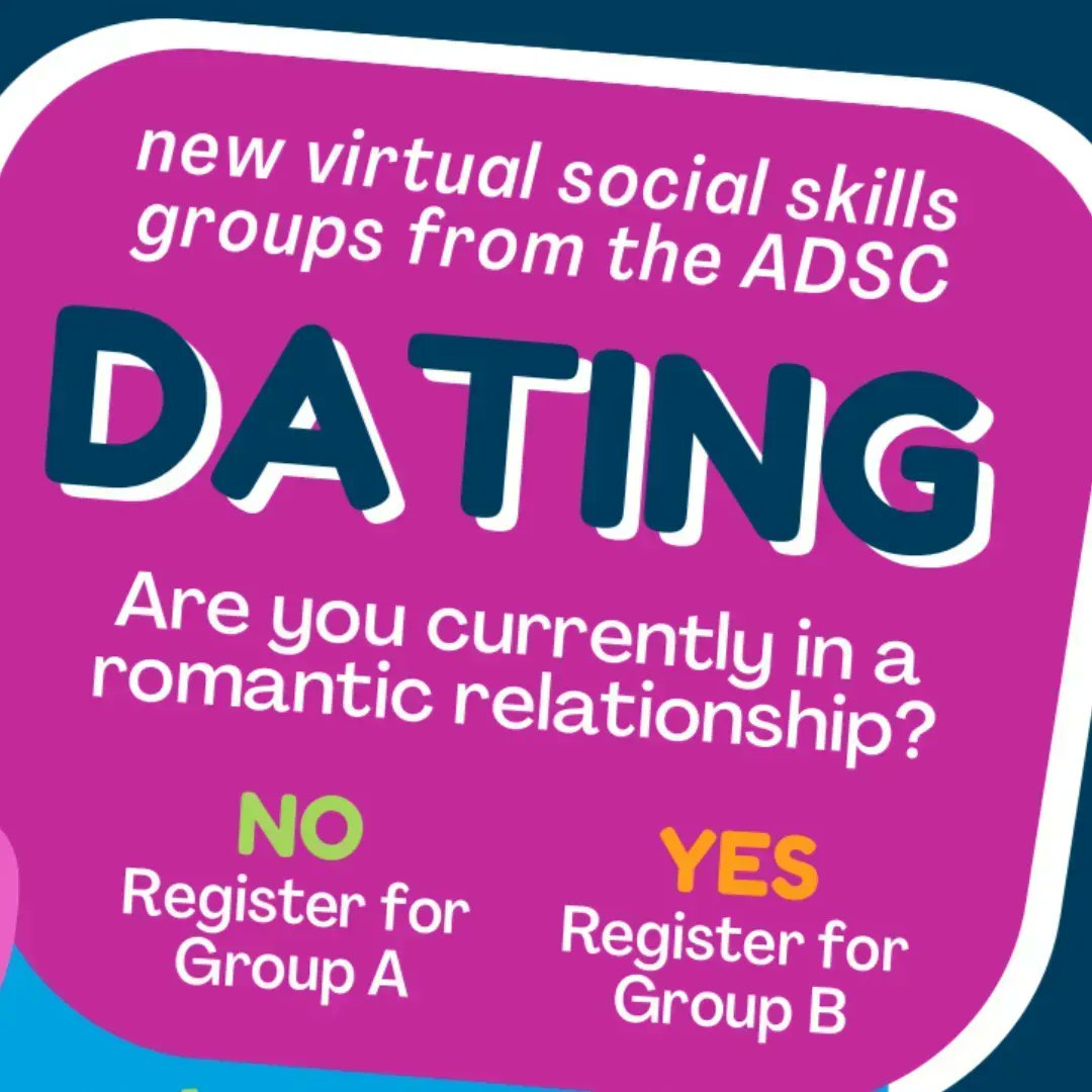 Are you currently in a romantic relationship? ❤️ The Adult #DownSyndrome Center is offering a virtual #socialskills group for individuals with DS who are interested in learning skills for dating and having healthy romantic relationships. 

Register today: buff.ly/3WKCsR3