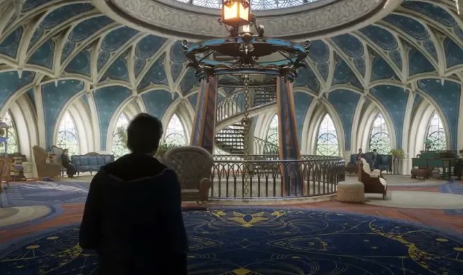 cacocardassi's tweet photo. Salão Comunal da Corvinal em Hogwarts Legacy 💙 https://t.co/e4MWgIiTT8