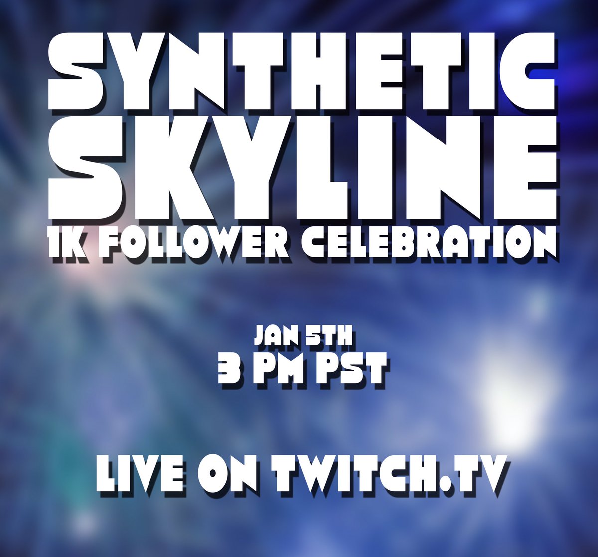 SyntheticSky's tweet photo. Join me today at 3pm PST for a 1K Follower Celebration Party live on my Twitch channel!! 🎉🍾 https://t.co/laQsXSRBJY