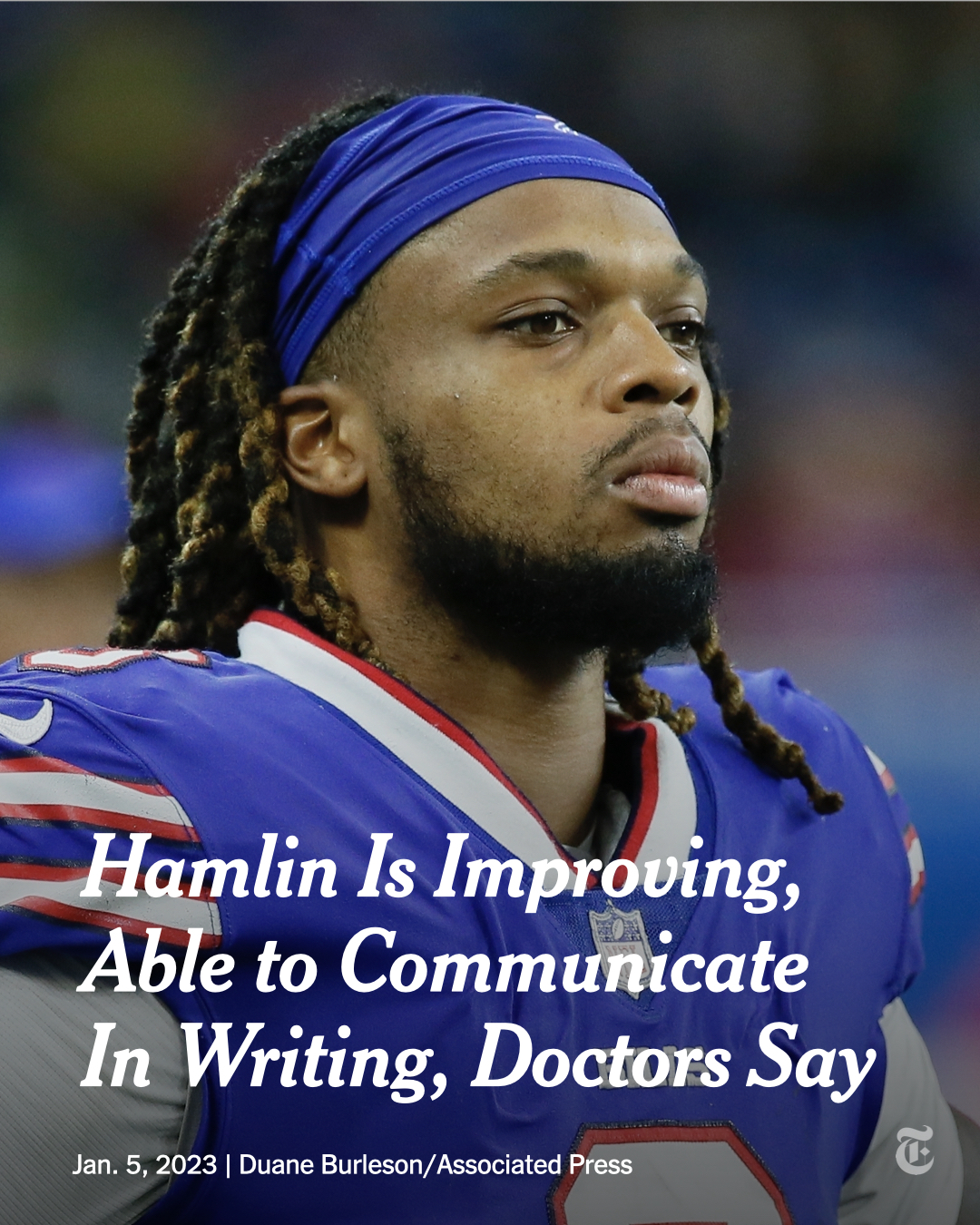 The New York Times on Twitter "NFL safety Damar Hamlin was “awake and(00)