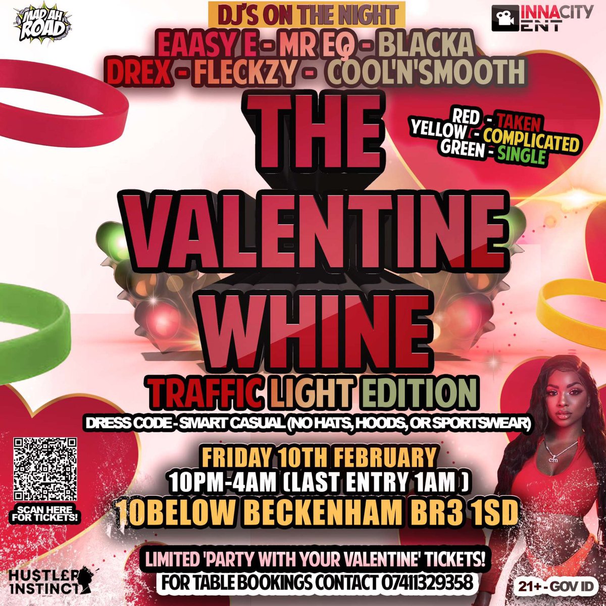MrEQ_'s tweet photo. @lNNACITYENT x @MADAHROADENT  Presents 🎥

💖 🍑 THE VALENTINE WHINE 🍑 💖
🚦🚥 TRAFFIC LIGHT EDITION 🚥🚦

London’s Biggest Valentines Party 💕 🌹

📆 Friday 10th Nov 
⏱ 10PM - 4AM (Last Entry 1AM) 
📍 @10BelowBeckenham BR3 1SD 
👕 Smart Casual 

Holla me for ticket link!!! ✅ https://t.co/JV40fZGzy5