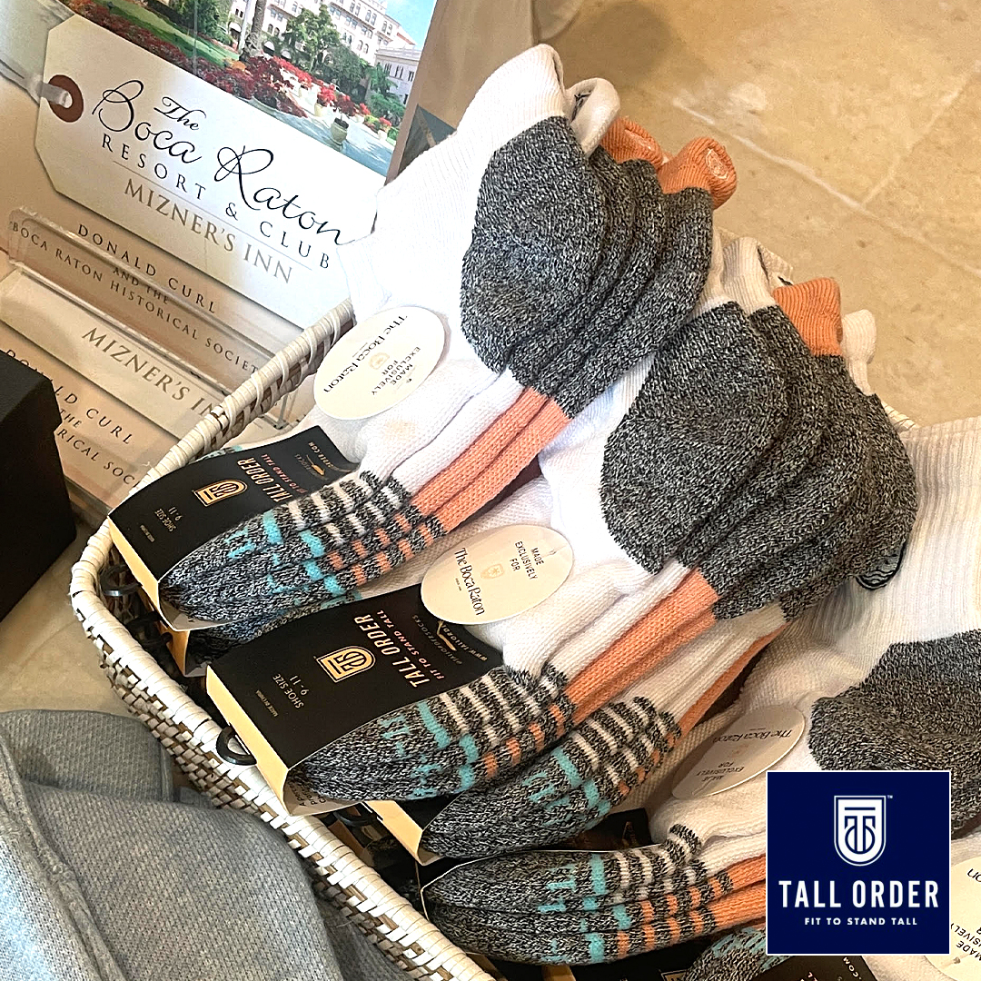 We're excited to unveil The Boca Raton socks, exclusively made for The Boca Raton resort by Tall Order. If you're local to the area, stop by the resort and pick up a pair of socks! Available at their Logo Store.

@TheBocaRaton 

#TallOrder #OnlyAtTheBocaRaton #Socks #MensApparel