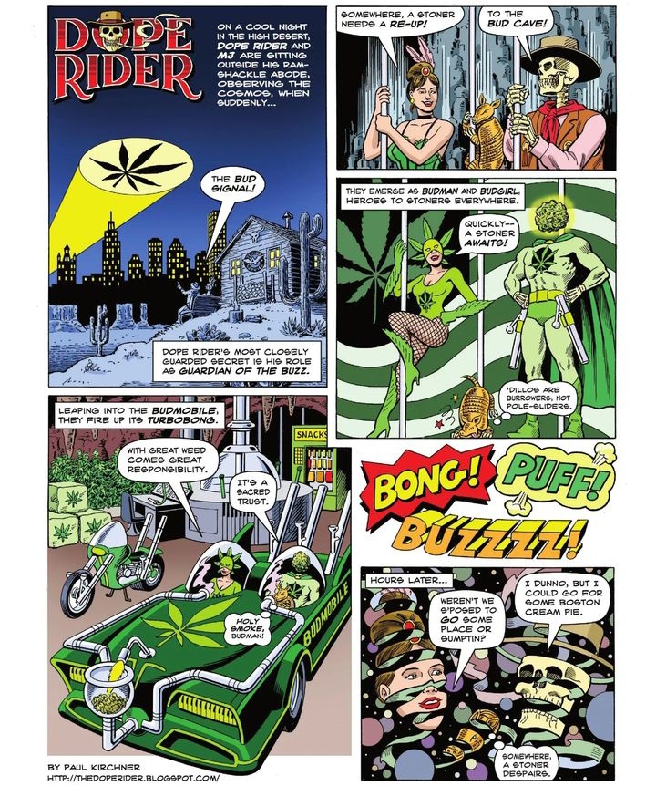 Fernand49034227's tweet photo. 🍁El alter ego de "Dope Rider" es revelado. Creada por @stayingamused (Paul Kirchner), la serie de Cómic, 
#DopeRider . #Hightimes
📸 HighTimeMagazine 🍁 https://t.co/ySXREM37f0