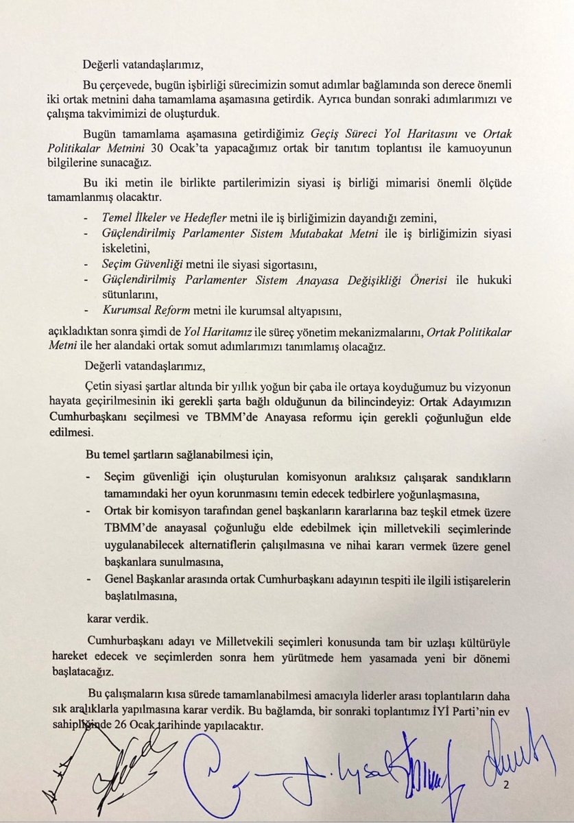 kilicdarogluk's tweet photo. Tarihi sorumluluğumuz doğrultusunda, ülkemize gerçek anlamda demokrasi ve adaleti getirmek ve herkesin huzurlu olduğu bir Türkiye’yi inşa etmek için bir araya geldiğimiz toplantıya ev sahipliği yapan başta Sn @Ahmet_Davutoglu olmak üzere, tüm genel başkanlara teşekkür ediyorum. https://t.co/qCtgD1jAOC