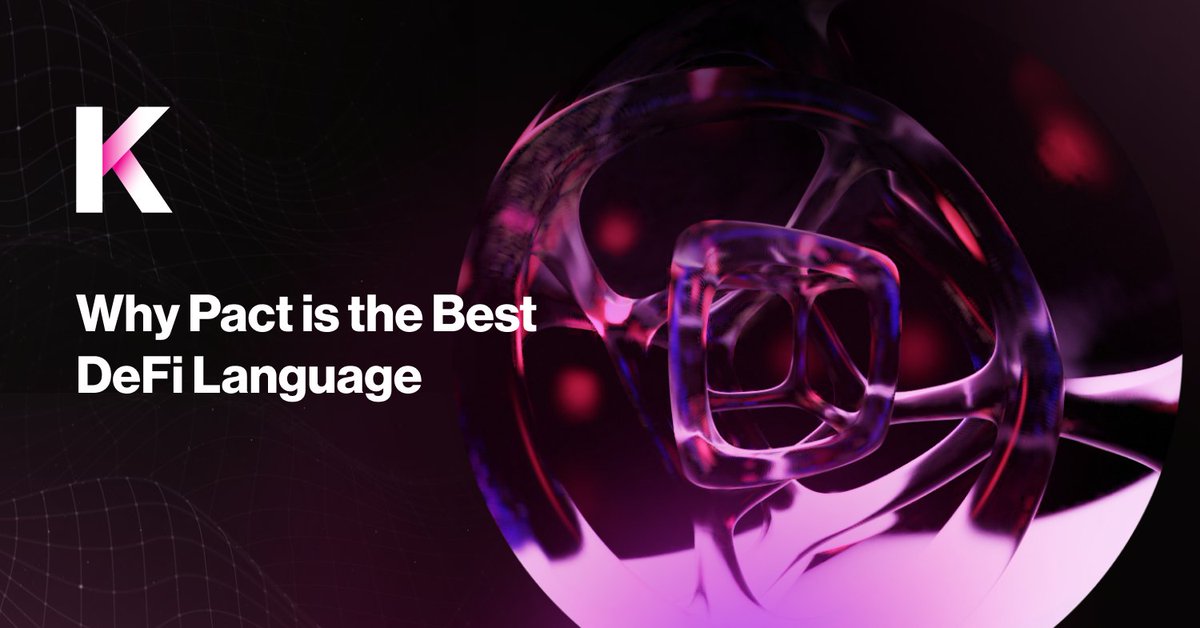 #Pact was created for the purpose of realizing #blockchain’s transformative potential and to provide our developers and users with smart contracts that they can trust. 

Here are a few reasons why Pact is the best #DeFi language!

medium.com/@kadena_io/530…
