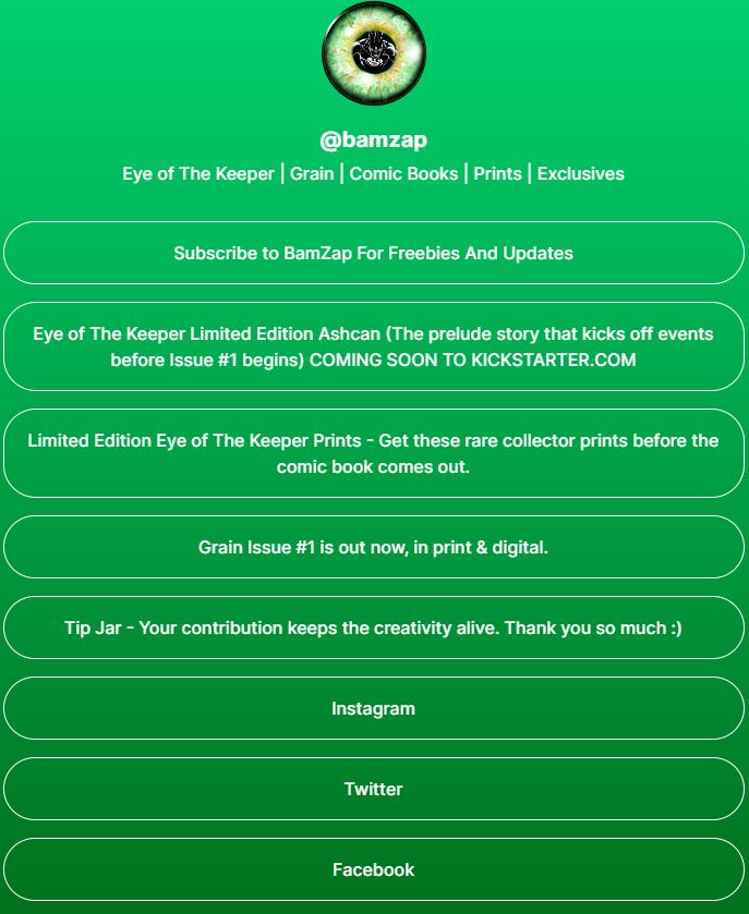 Updated my Linktree @ linktr.ee/bamzap