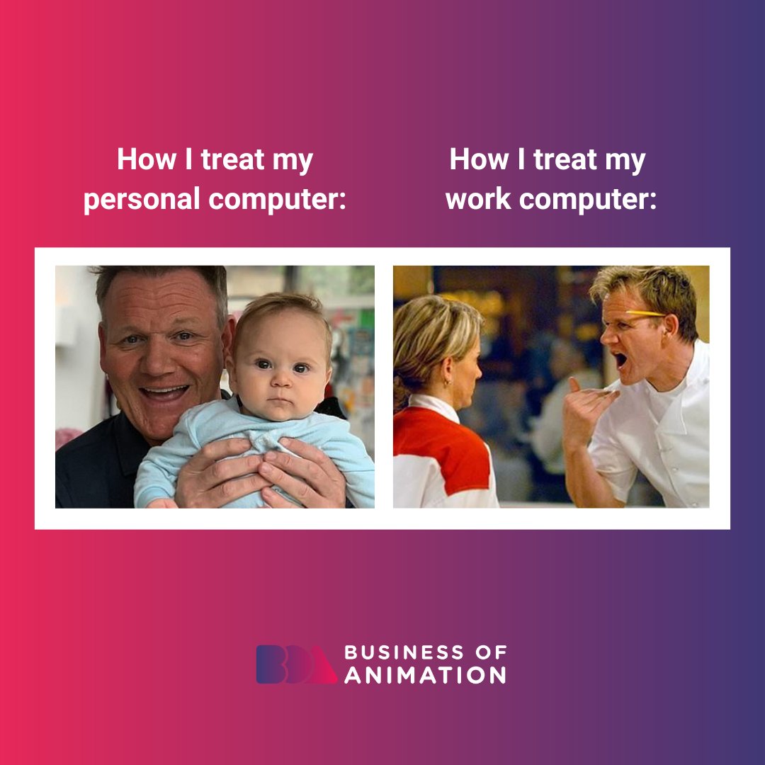 animationbiz's tweet photo. Best believe my work computer went through it all.
Want to Learn How to Get More Animation Clients? Link in bio.
#AnimatorMemes #3DAnimation #AnimationMeme #AnimationMemes #AnimatedMeme #AnimatedMeme https://t.co/eaYV1NCpc7