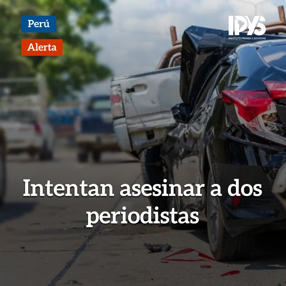🚨 #ALERTA 🇵🇪 Los periodistas Luis Angulo Díaz y Pablo Torres Putpaña fueron embestidos por una camioneta blanca, doble cabina y de lunas polarizadas, que les venía haciendo seguimiento durante una cobertura periodística en San Martín.

📲 Lee más: bit.ly/3jOB9ln