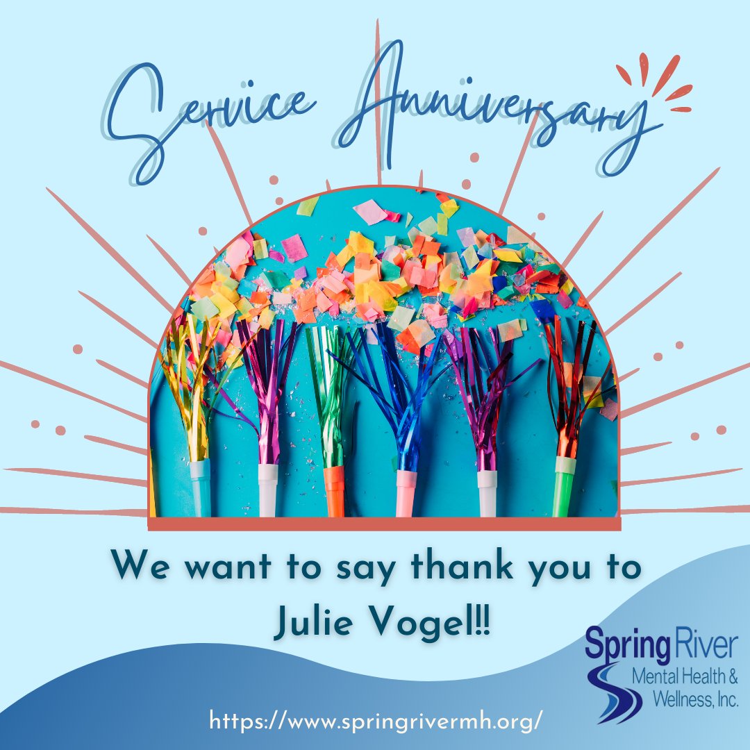 SRMHW's tweet photo. Thank you Julie Vogel for 25 years of service! We appreciate you and all the hard work you do at Spring River! Congratulations!
#SRMHW #ServiceAnniversary #Congratulations https://t.co/1y0IjEgaIv