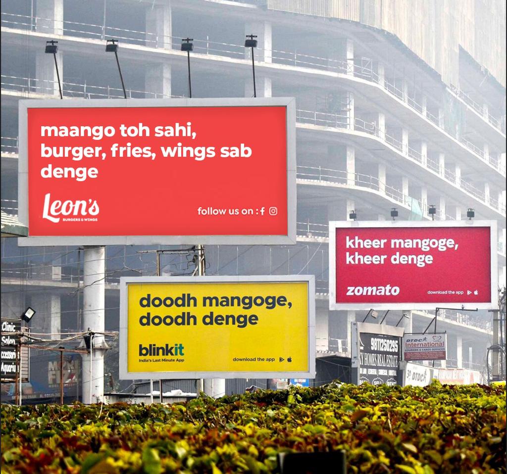 leonsindia's tweet photo. Fries ho, burger ho ya wings ho. Sab kuch milega. Ek baar aake toh dekhlo! Leon’s mein sab kuch hai!

#LeonsIndia #LeonsBurgerAndWings #zomatoblinkit #trend #trendingnow #topicalspot #topical #zomato #blink #billboard #billboardcollab https://t.co/XGgZqexjb1