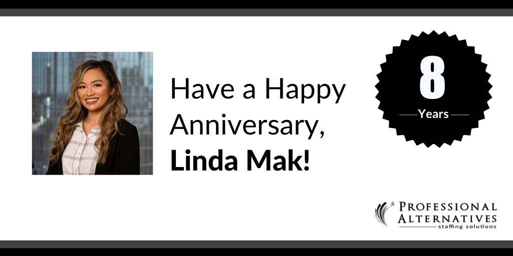 proalt_houston's tweet photo. Happy 8th work anniversary with Professional Alternatives, Linda! We're so happy to have you as a part of our team! #proalt #workanniversary #recruiting #recognizing #staffingagency https://t.co/I20uG2vGvN