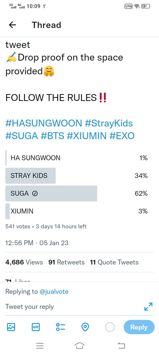 tinttintswe101's tweet photo. @jualvote Proof for #Suga https://t.co/VYw90BG2yf