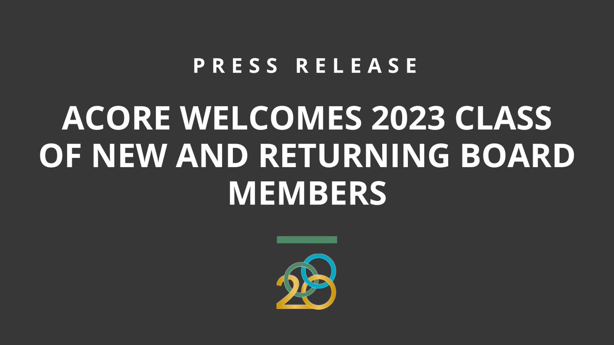 We're proud to announce our Board class for 2023, including two new members: 

William Demas, Senior Managing Director and Head of Americas for Macquarie Group's @GreenInvGroup.

Monique Dyers, Principal and CEO of <a href="/Ensight_Energy/">Ensight Energy</a>.

Read more ⬇️
acore.org/acore-welcomes…