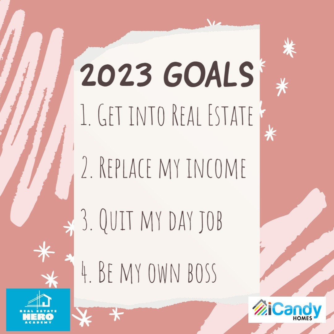 iCandyHomesLLC's tweet photo. Do your 2023 professional goals look a bit like this? Join the Real Estate Hero Academy TONIGHT to take the next step in acheiving your goals.  Free webinar tonight 7pm Central Time.  https://t.co/4TLcJpf0ST https://t.co/MUxc1Koc4u