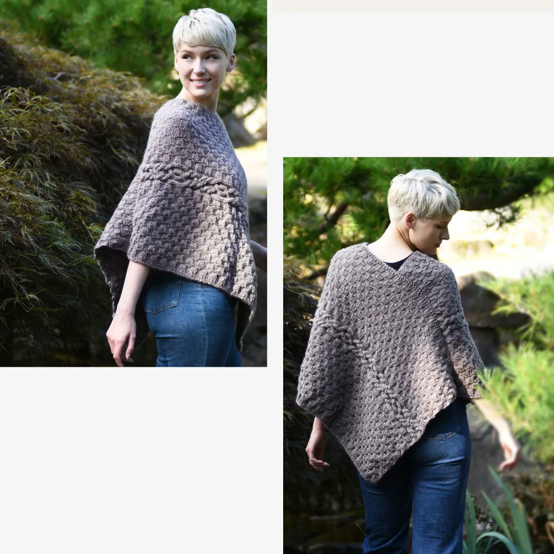 CascadeYarns's tweet photo. Cable &amp; Check Poncho in Ecological Wool
by Sherril Steele-Carlin
Download this free pattern on the Cascade Yarns website
https://t.co/dwWQPNVShK 
#CascadeFreePattern #CascadeYarns #FreePattern #EcologicalWool #KnitPoncho https://t.co/40zOIXXhin