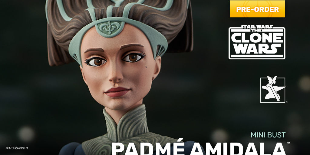 GentleGiantLTD's tweet photo. The GGLTD staff voted on their favorite 2022 Animated Mini Bust release and the winner is the STAR WARS: THE CLONE WARS™ - Padme Amidala™ Animated Mini Bust! 

Which Animated Mini Bust was your favorite? 

#ThrowbackThurday #AnimatedMiniBust #GGLTD #CollectGGLTD https://t.co/beNYN2RTEL