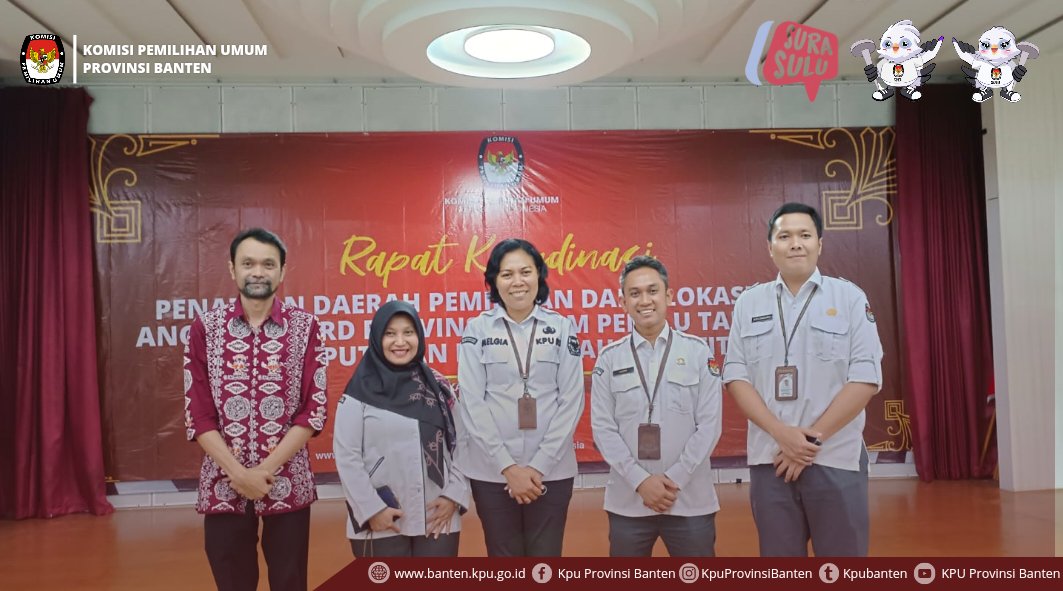 KPU Provinsi Banten hari ini, setelah rapat koordinasi penataan daerah pemilihan dan alokasi kursi untuk anggota DPRD Provinsi menyempatkan diri untuk berdiskusi bersama Kabiro Teknis Penyelenggaraan Pemilu Sekretariat Jenderal KPU RI Ibu Melgia Carolina Van Harling.
