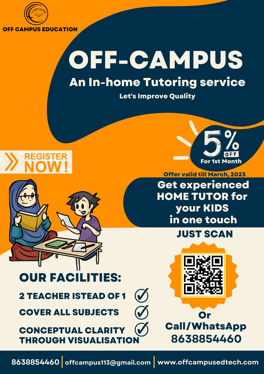 OffCampus_India's tweet photo. Get Experienced Home Tutor in One Touch #teacher #for #student  #assam #startup https://t.co/CNo1vUCd8x