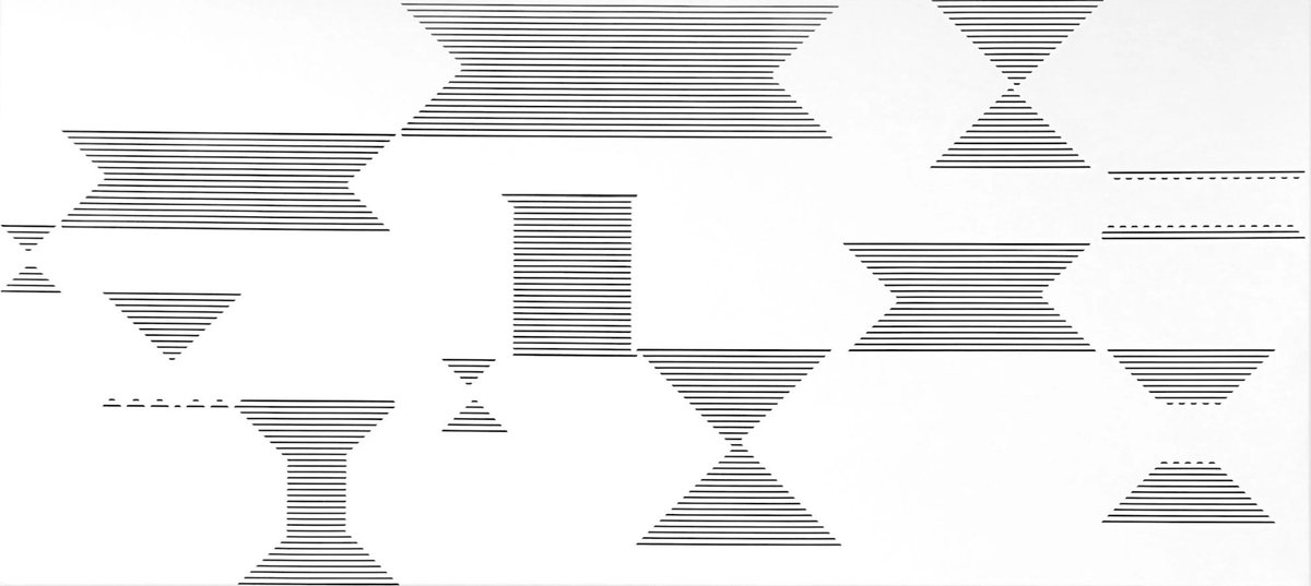 elementumart's tweet photo. Still active today, Molnár exhibited at last year's @la_Biennale “The Milk of Dreams” presenting her renowned “Transformations” series of computer #PlotterDrawings.
Her latest series “9 double signes sans signification” examines in a humorous way the geometrical forms. https://t.co/hbG2WV6n5D