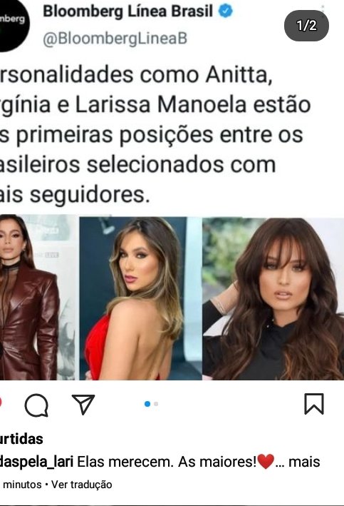 MarciaVirlipe's tweet photo. Olha a Virgínia entres os mais seguidos do mundo nas redes socias. Ela é o pode.🚀🚀🚀 https://t.co/r93HDy4xyt