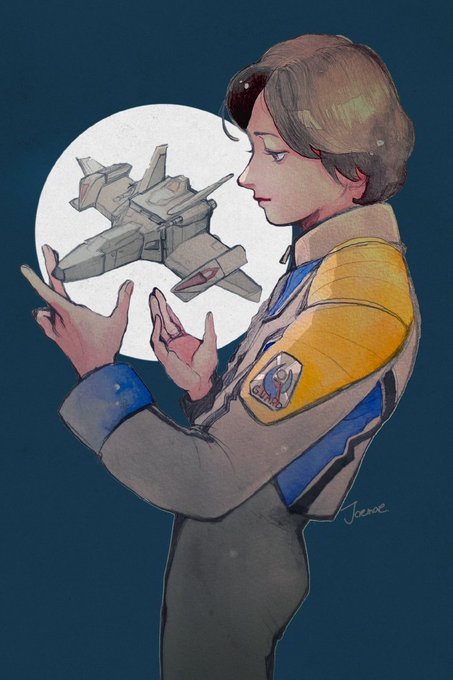 「hair behind ear pilot suit」 illustration images(Latest)